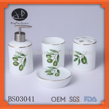 Ensemble d'accessoires de salle de bain en porcelaine 4pcs